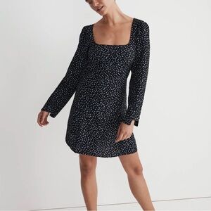 Madewell Seamed Long Sleeve Ditsy Floral Mini Dress Women’s 6 Easter